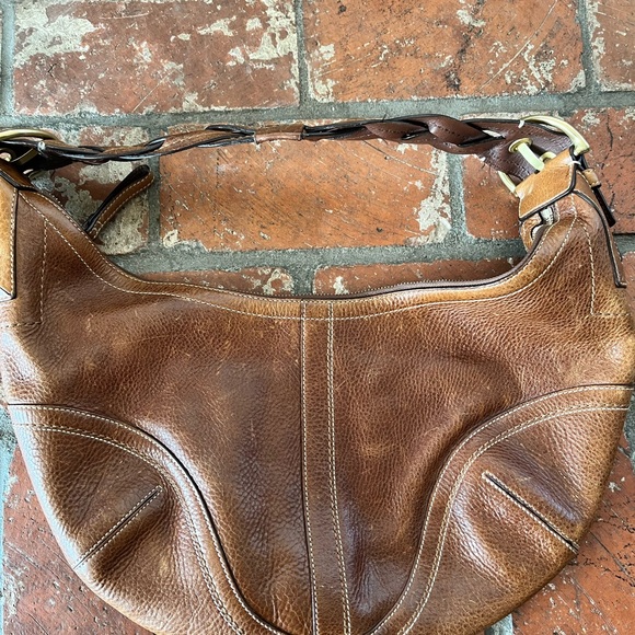 Coach Tan Leather Hobo Bag - Picture 9 of 10